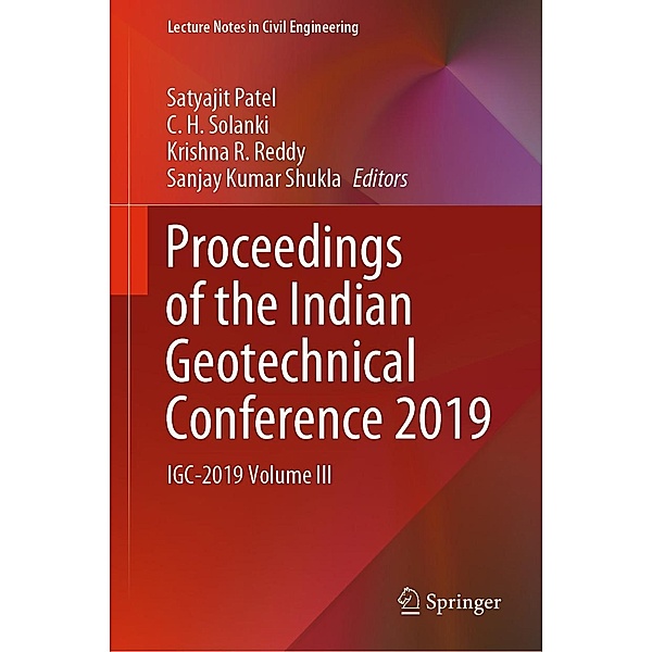 Proceedings of the Indian Geotechnical Conference 2019 / Lecture Notes in Civil Engineering Bd.136