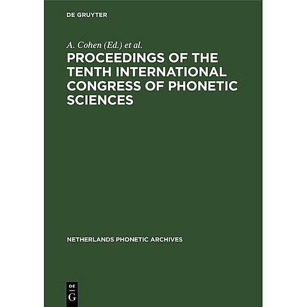 Proceedings of the Tenth International Congress of Phonetic Sciences