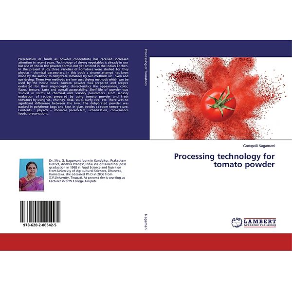 Processing technology for tomato powder, Gattupalli Nagamani