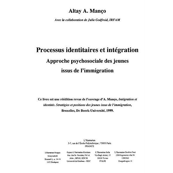 Processus identitaires et integration / Hors-collection, Ruffier Jean