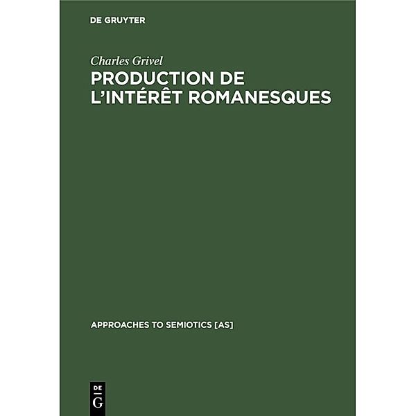 Production de l'intérêt romanesques, Charles Grivel