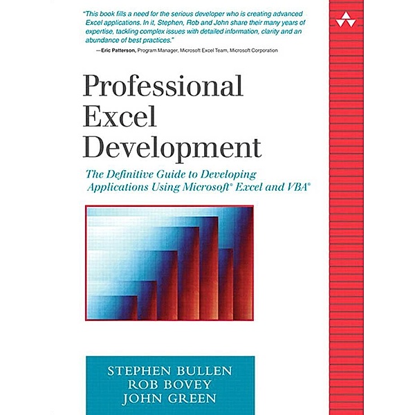 Professional Excel Development, Stephen Bullen, Rob Bovey, John Green