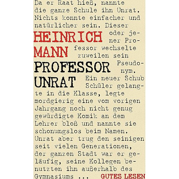 Professor Unrat, Heinrich Mann