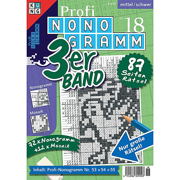 Profi-Nonogramm 3er-Band Nr. 18, Conceptis Puzzles