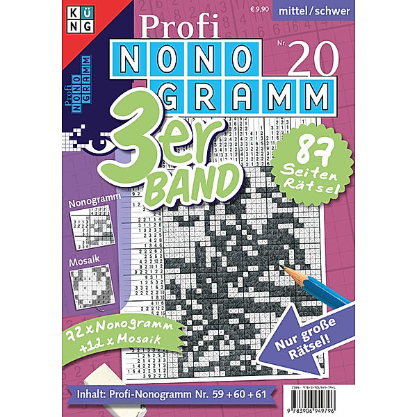 Profi-Nonogramm 3er-Band Nr. 20, Conceptis Puzzles