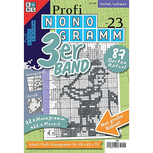 Profi-Nonogramm 3er-Band Nr. 23, Conceptis Puzzles