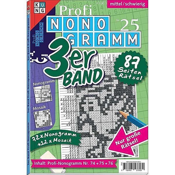 Profi-Nonogramm 3er-Band Nr. 25, Conceptis Puzzles