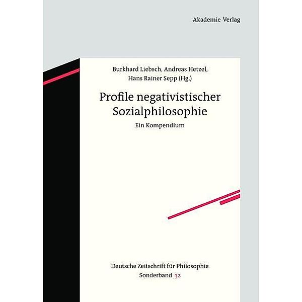 Profile negativistischer Sozialphilosophie / Deutsche Zeitschrift für Philosophie / Sonderbände Bd.32