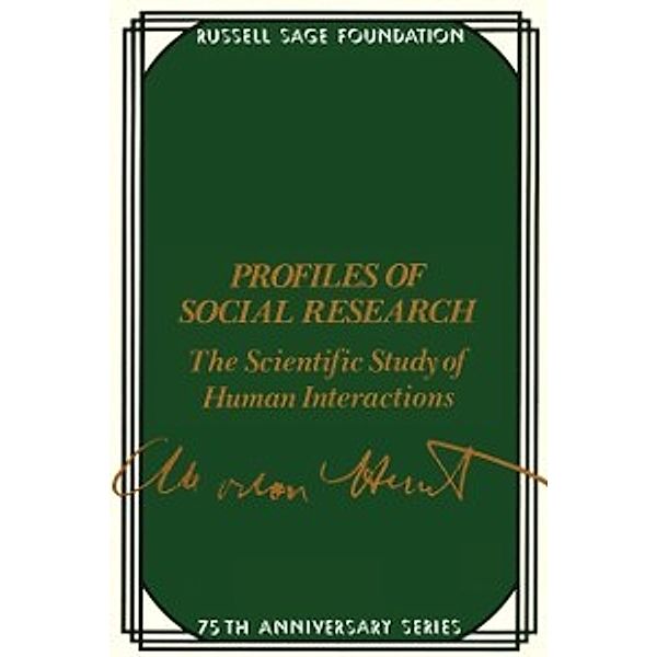 Profiles of Social Research, Hunt Morton M. Hunt