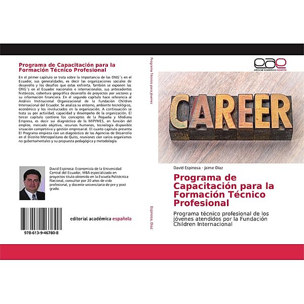 Programa de Capacitación para la Formación Técnico Profesional, David Espinosa, Jaime Díaz