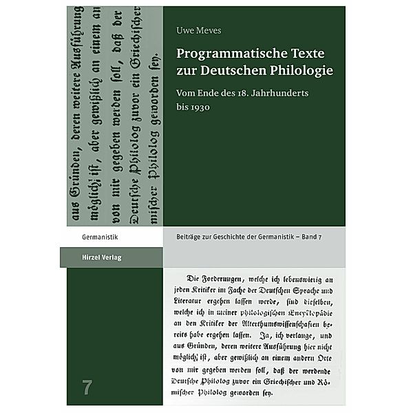 Programmatische Texte zur Deutschen Philologie, Uwe Meves