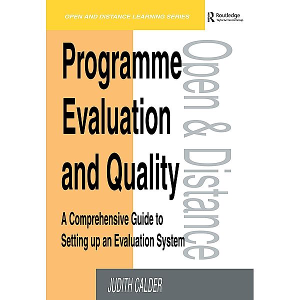 Programme Evaluation and Quality, Judith Calder