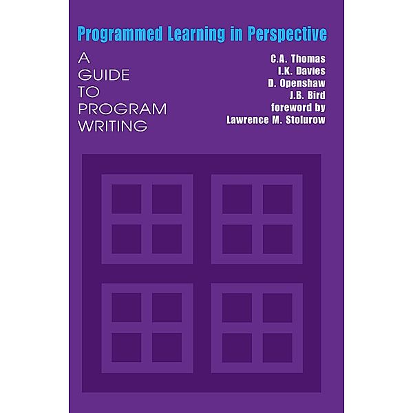Programmed Learning in Perspective, I. K. Davies