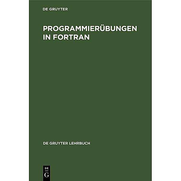 Programmierübungen in FORTRAN / De Gruyter Lehrbuch