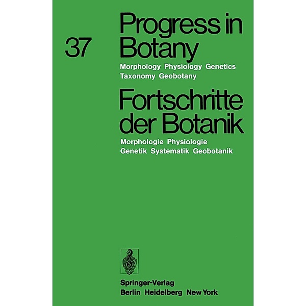 Progress in Botany / Fortschritte der Botanik / Progress in Botany Bd.37, Heinz Ellenberg, Karl Esser, Hermann Merxmüller, Eberhard Schnepf, Hubert Ziegler