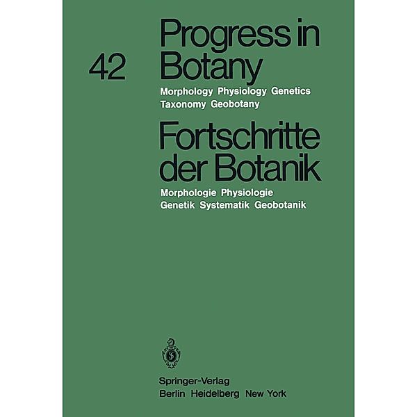 Progress in Botany / Fortschritte der Botanik / Progress in Botany Bd.42, Heinz Ellenberg, Karl Esser, Klaus Kubitzki, Eberhard Schnepf, Hubert Ziegler