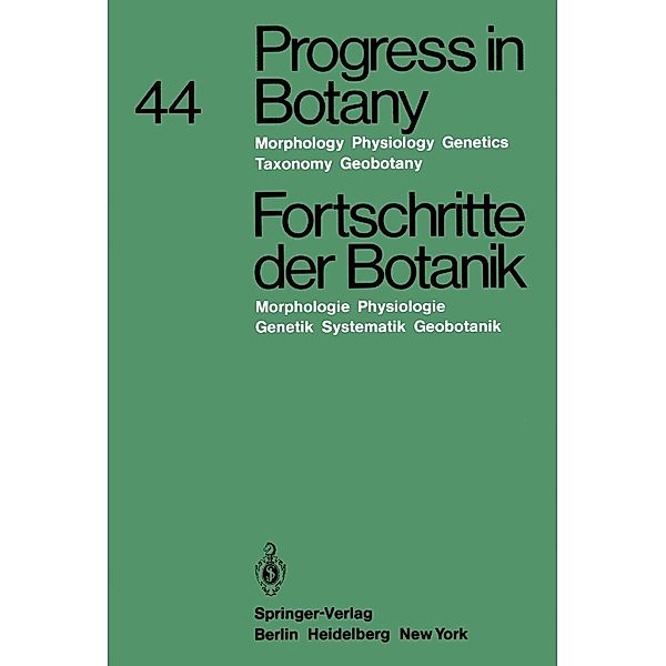 Progress in Botany / Fortschritte der Botanik / Progress in Botany Bd.44, Heinz Ellenberg, Karl Esser, Klaus Kubitzki, Eberhard Schnepf, Hubert Ziegler