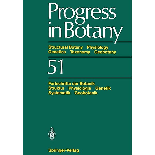 Progress in Botany / Progress in Botany Bd.51, H. -Dietmar Behnke, Karl Esser, Klaus Kubitzki, Michael Runge, Hubert Ziegler