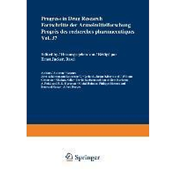 Progress in Drug Research / Fortschritte der Arzneimittelforschung / Progrès des recherches pharmaceutiques, JUCKER