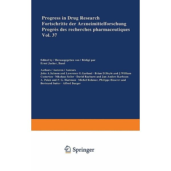 Progress in Drug Research / Fortschritte der Arzneimittelforschung / Progrès des recherches pharmaceutiques / Progress in Drug Research Bd.37, JUCKER