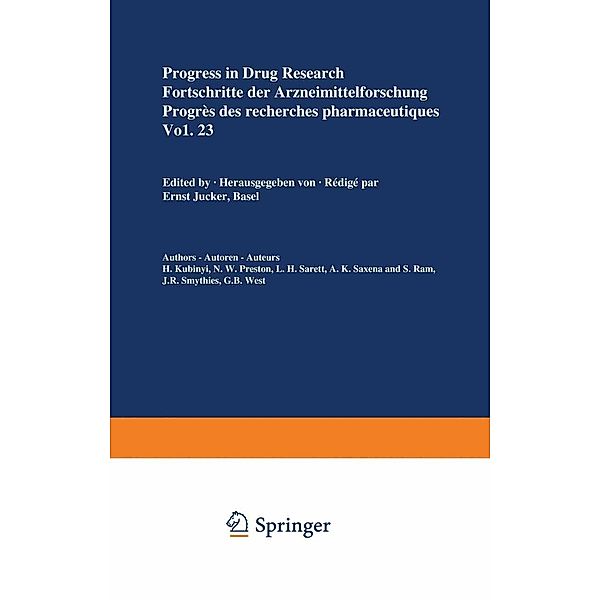 Progress in Drug Research / Fortschritte der Arzneimittelforschung / Progrès des recherches pharmaceutiques / Progress in Drug Research Bd.23, JUCKER