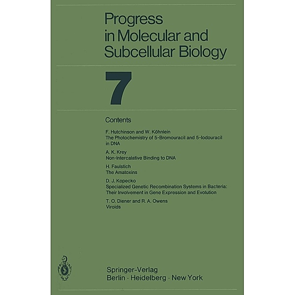 Progress In Molecular and Subcellular Biology / Progress in Molecular and Subcellular Biology Bd.7