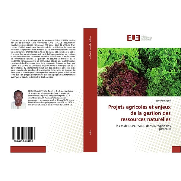 Projets agricoles et enjeux de la gestion des ressources naturelles, Egbenovi Agbo