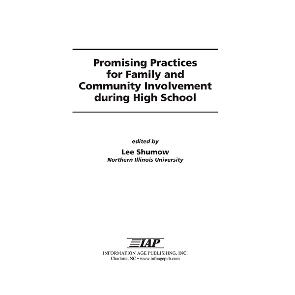 Promising Practices for Family and Community Involvement during High School
