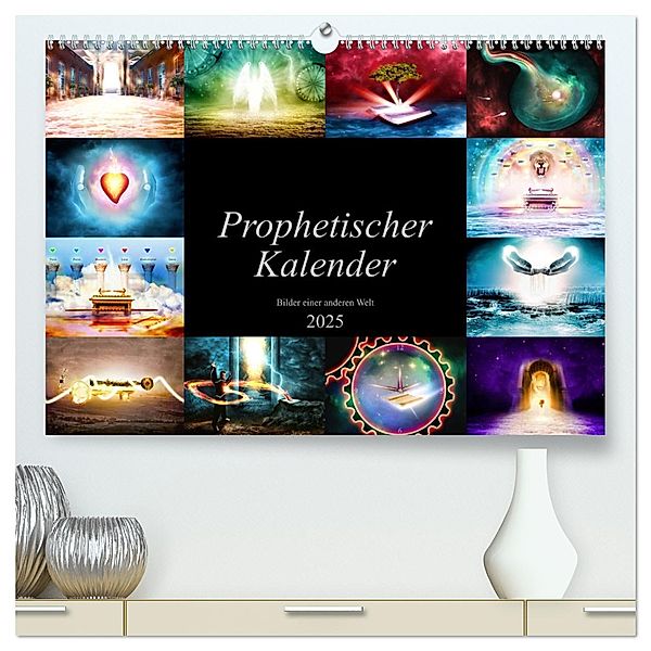 Prophetischer Kalender: Bilder einer anderen Welt (hochwertiger Premium Wandkalender 2025 DIN A2 quer), Kunstdruck in Hochglanz, Calvendo, Simon Glimm