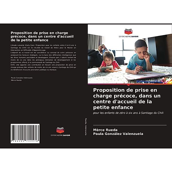Proposition de prise en charge précoce, dans un centre d'accueil de la petite enfance, Mèrce Rueda, Paula González Valenzuela