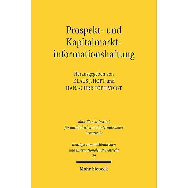 Prospekt- und Kapitalmarktinformationshaftung