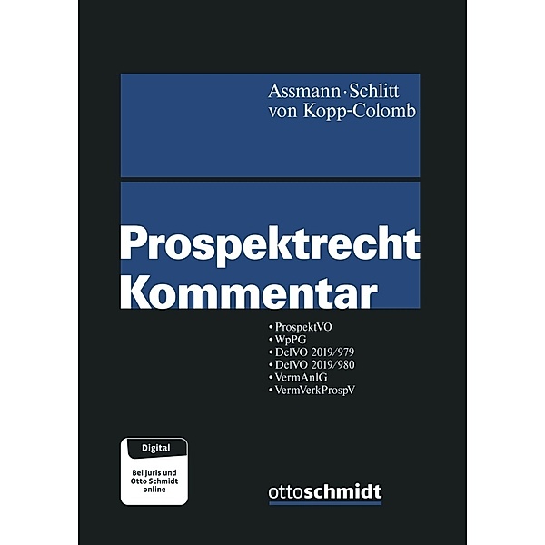 Prospektrecht Kommentar, Assmann/Schlitt/von Kopp-Colomb