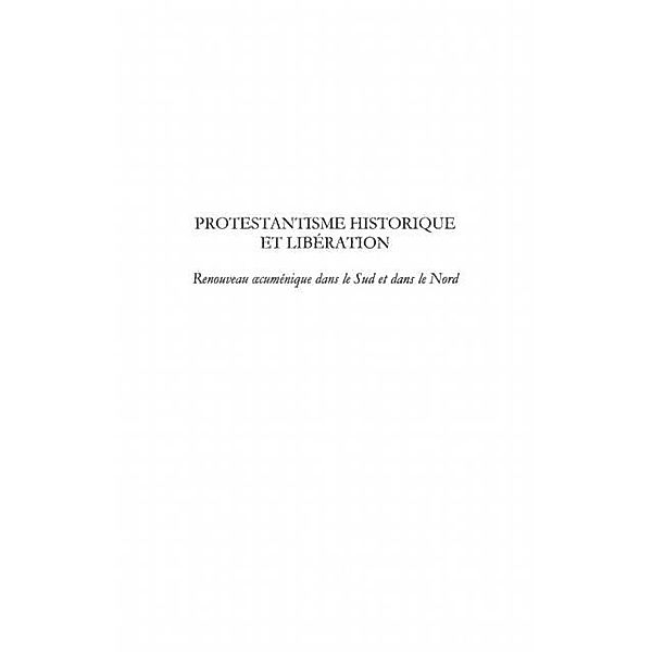 Protestantisme historique et liberation / Hors-collection, Martina Schmidt