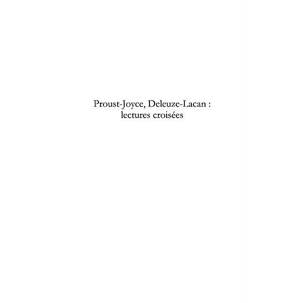 Proust-joyce, deleuze-lacan : lectures croisees / Hors-collection, Philippe Mengue