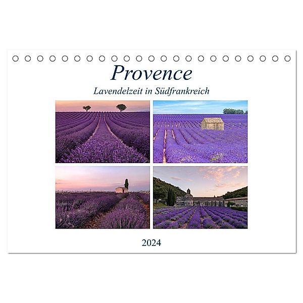 Provence, Lavendelzeit in Südfrankreich (Tischkalender 2024 DIN A5 quer), CALVENDO Monatskalender, Joana Kruse