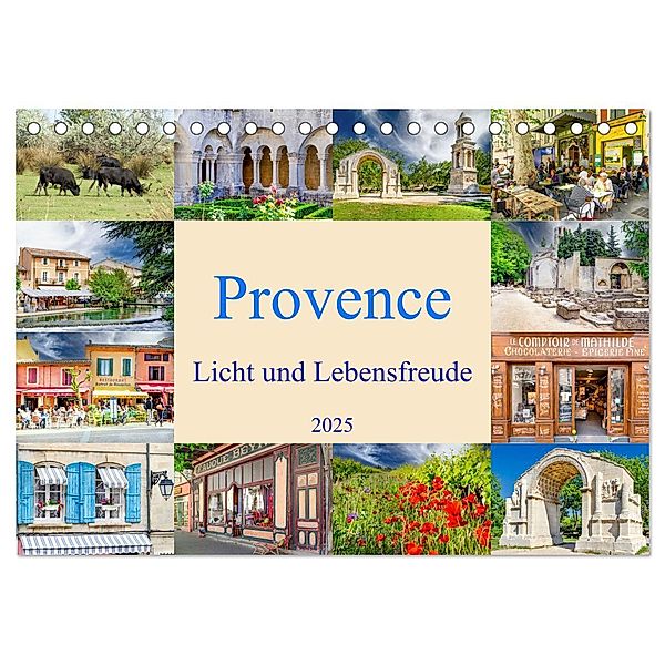 Provence. Licht und Lebensfreude (Tischkalender 2025 DIN A5 quer), CALVENDO Monatskalender, Calvendo, Bodo-Schmidt-Photography