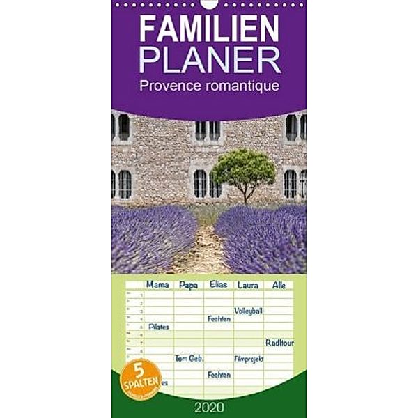 Provence romantique - Familienplaner hoch (Wandkalender 2020 , 21 cm x 45 cm, hoch), Joachim G. Pinkawa