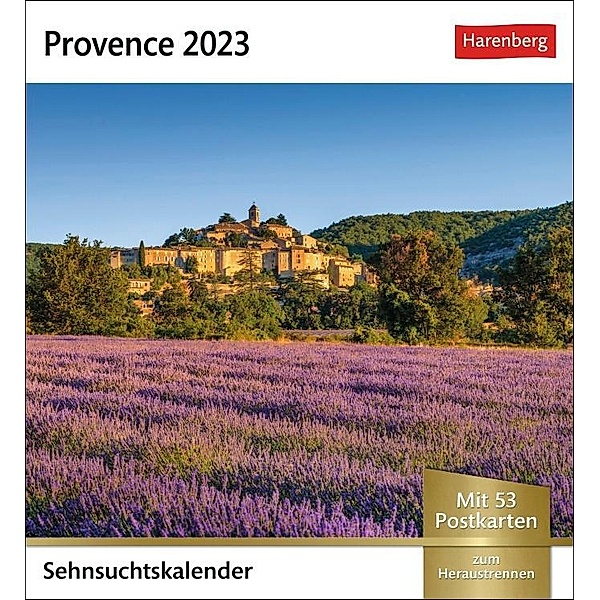 Provence Sehnsuchtskalender 2023. Kleiner Kalender zum Aufstellen, mit 53 Postkarten zum Sammeln und verschicken. Dekora, Norbert Kustos