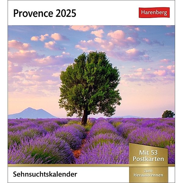 Provence Sehnsuchtskalender 2025 - Wochenkalender mit 53 Postkarten