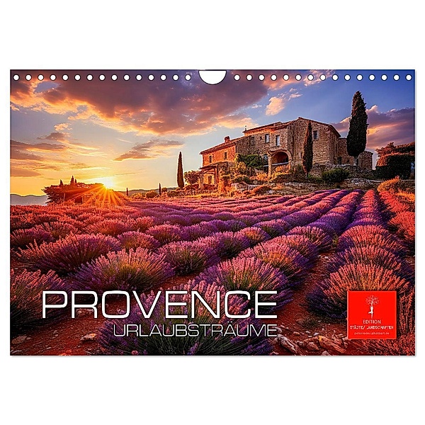 Provence Urlaubsträume (Wandkalender 2024 DIN A4 quer), CALVENDO Monatskalender, Calvendo, Peter Roder