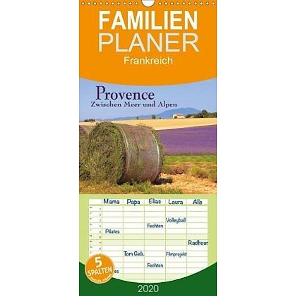 Provence - Zwischen Meer und Alpen - Familienplaner hoch (Wandkalender 2020 , 21 cm x 45 cm, hoch)