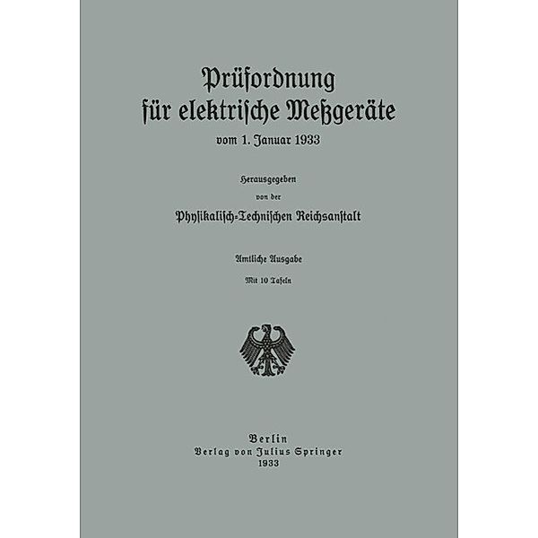 Prüfordnung für elektrische Meßgeräte