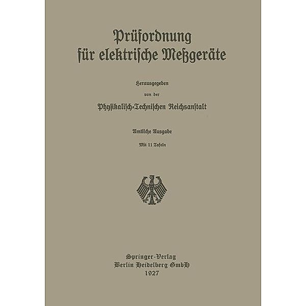 Prüfordnung für elektrische Messgeräte