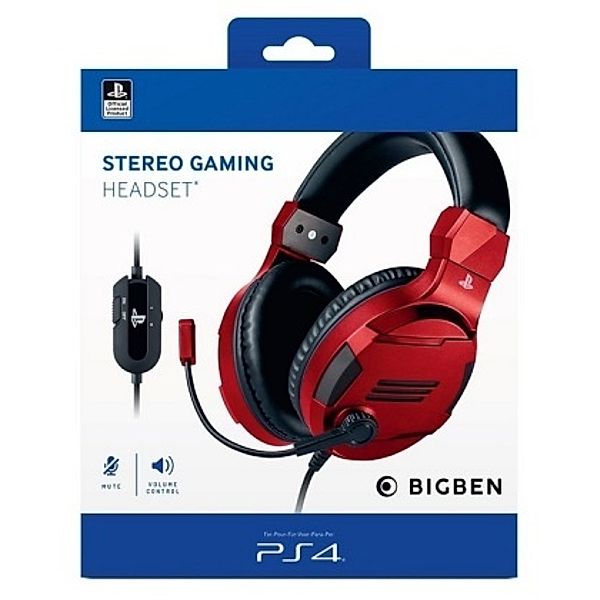 PS4 Stereo-Headset V3 (rot)