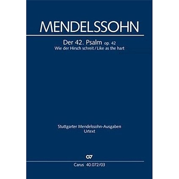 Psalm 42 op.42, Klavierauszug, Felix Mendelssohn Bartholdy
