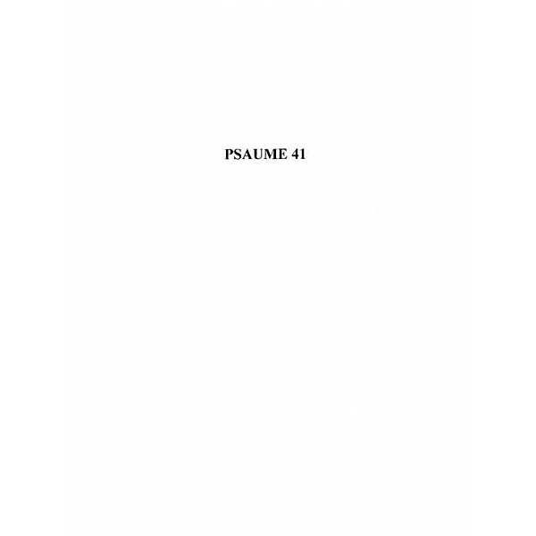 Psaume 41 - partition pour soprano et piano / Hors-collection, Florence Samson