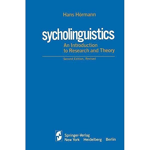 Psycholinguistics, Hans Hörmann
