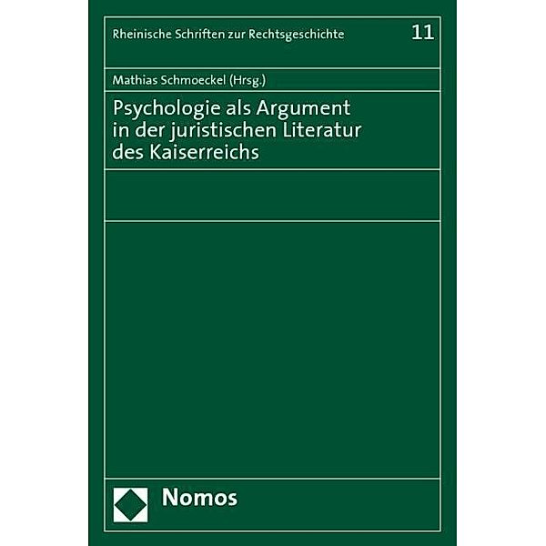 Psychologie als Argument in der juristischen Literatur des Kaiserreichs