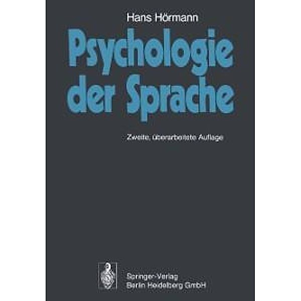 Psychologie der Sprache, Hans Hörmann