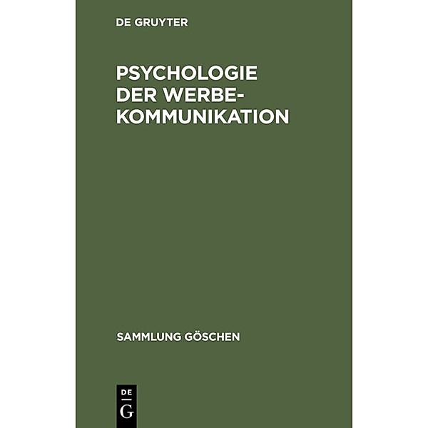 Psychologie der Werbekommunikation, Hans-Joachim Hoffmann